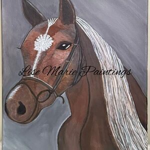 Horse Acrylic Painting Original on Canvas by Artist